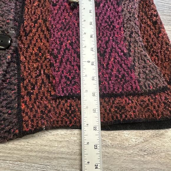 Vintage Curio Multicolor Womens M Boho Jacquard Button Down Heavyweight Jacket - Picture 5 of 7